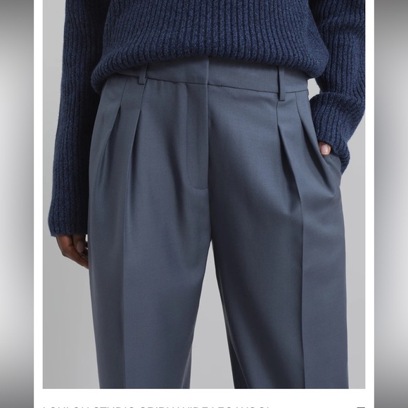 Frankie Shop LOULOU STUDIO SBIRU WIDE LEG WOOL TROUSERS - Brand NWT - Picture 3 of 9